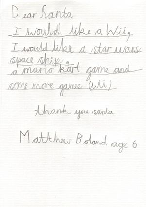 Matthew Santa Letter 2009-web