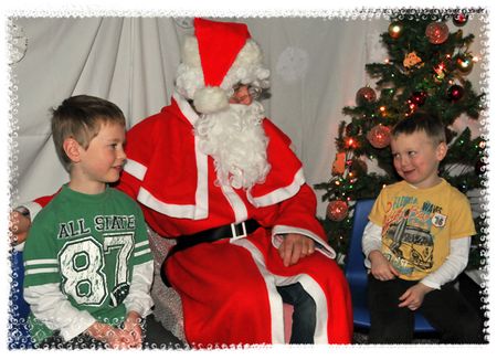 Callum talking to Santa